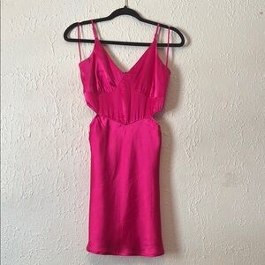 Hollister Pink Cocktail Dress with Ruched Cutouts